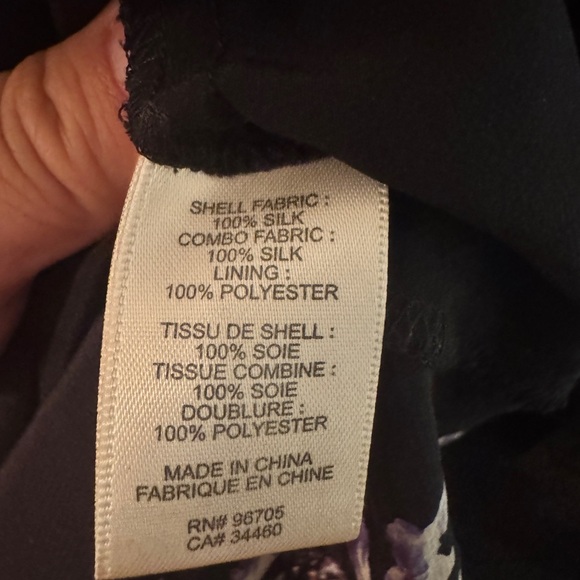 Rebecca Taylor 100% Silk Floral Black Dress - Picture 10 of 11